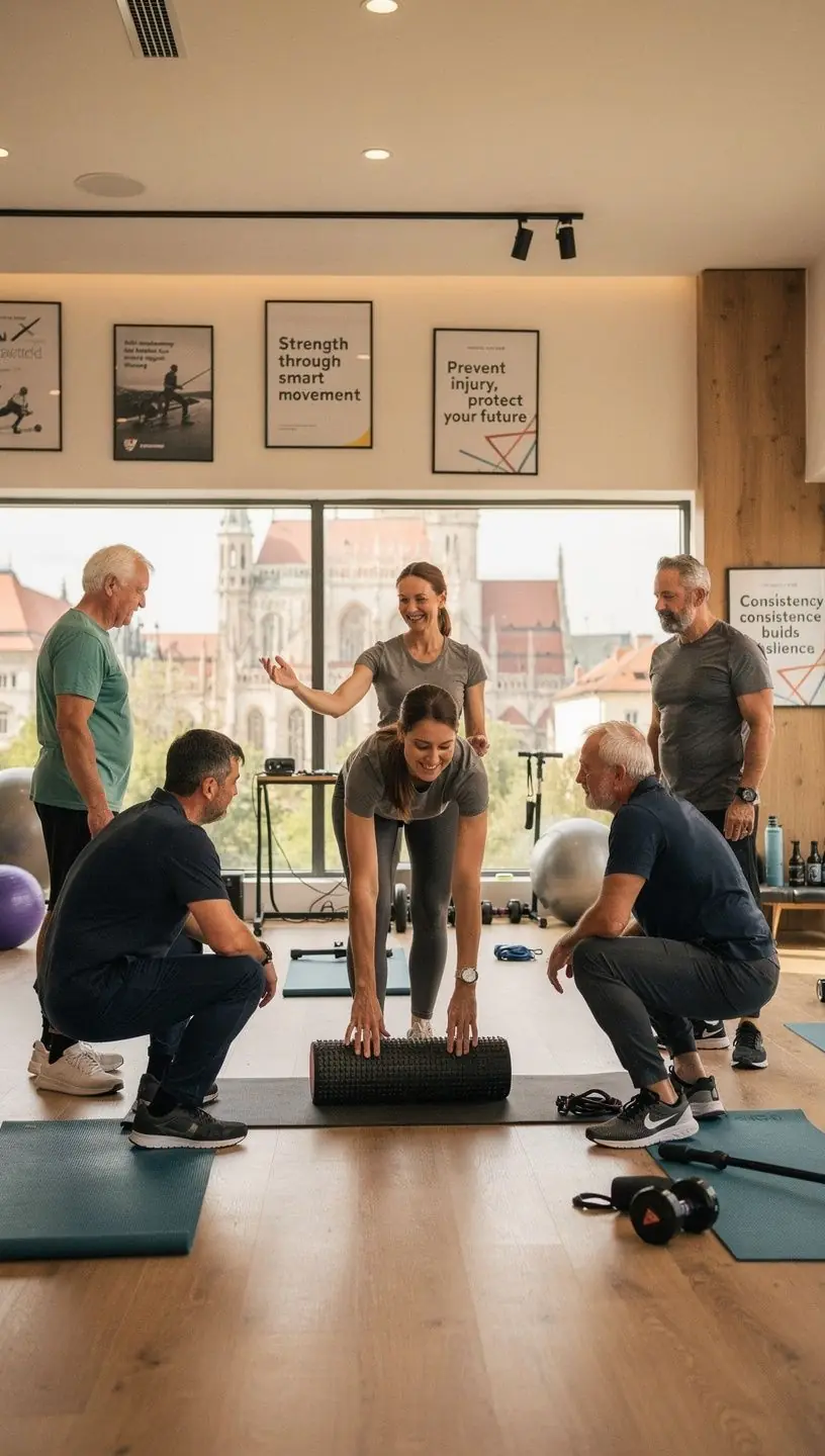 Online edzői program bemutatója, amely a sérülések megelőzésére összpontosít.