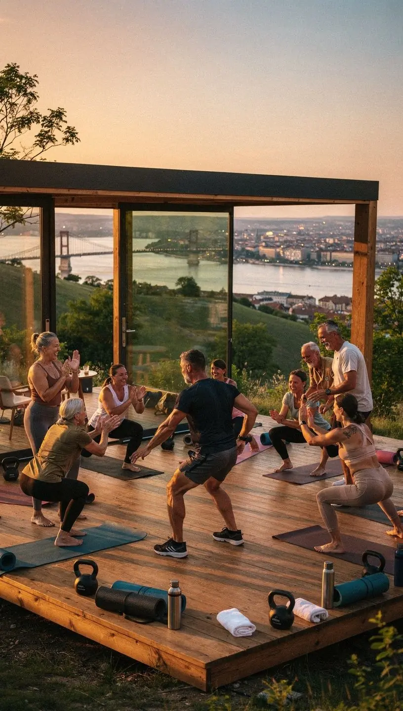 Felnőttek edzése funkcionális mozgással, középkorú sportolók számára.